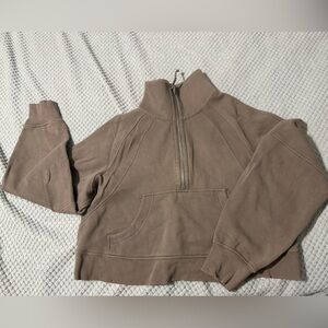Lululemon Scuba Brown Pullover in Taupe, size M/L